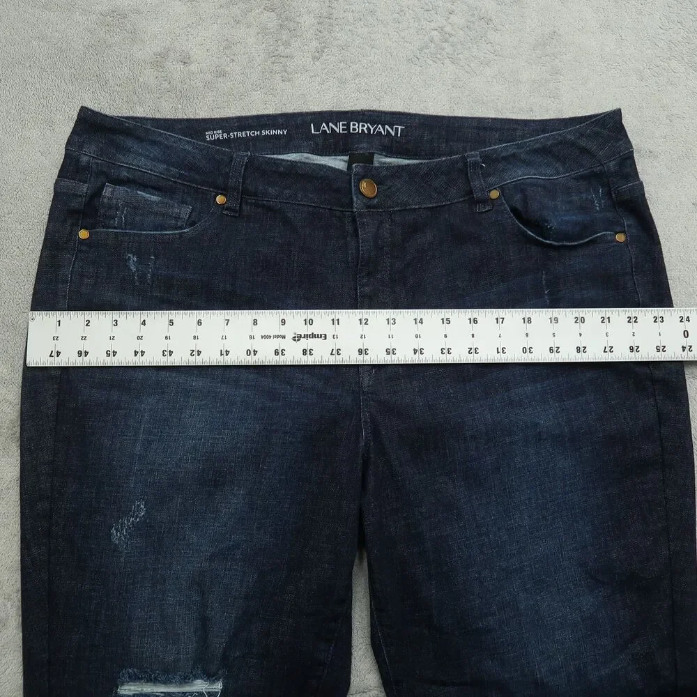 Lane Bryant Jeans Women's 22 Blue Mid-Rise Skinny Denim 29